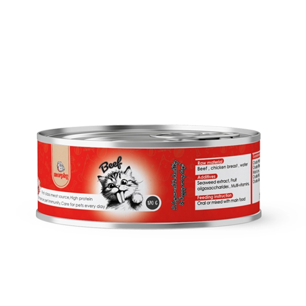 کنسرو گربه با طعم گوشت گاو برند مورفی 170 گرمی (کارتن 48 عددی)