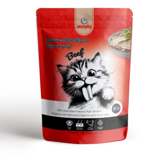 پوچ گربه 128عددی 4 طعم جور مرغ، بوقلمون، گوشت گاو و گوشت بره